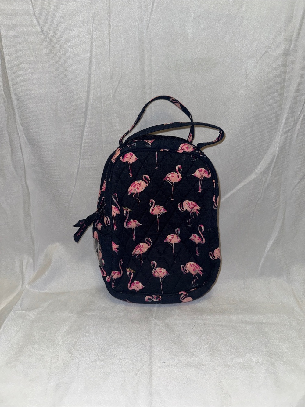 Vera Bradley Black lunch bag with Pink Flamingo Print - Women's Mini Backpack